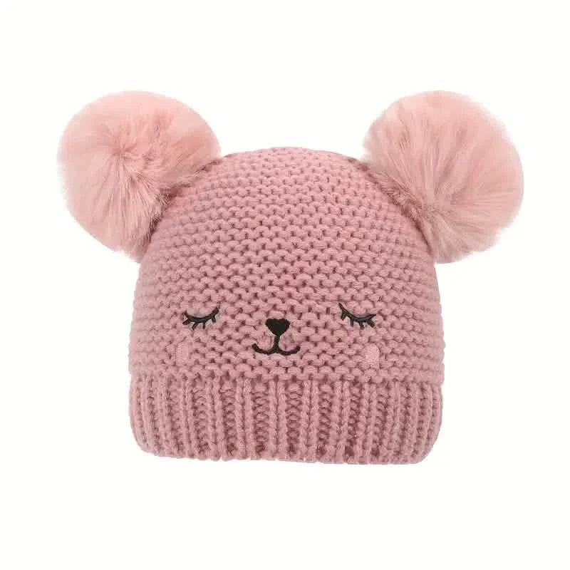 Knitted Beanie Hat, Cute Cold-proof Winter Hat For 6-24 Months Baby Girls DailySale