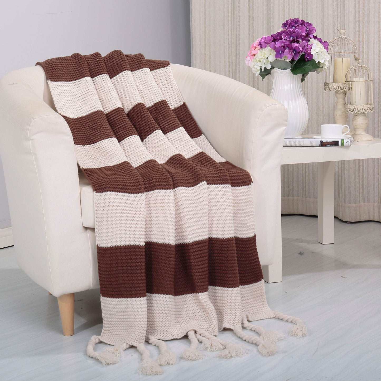 Knitted Throw Couch Cover Sofa Blanket - Assorted Styles DailySale