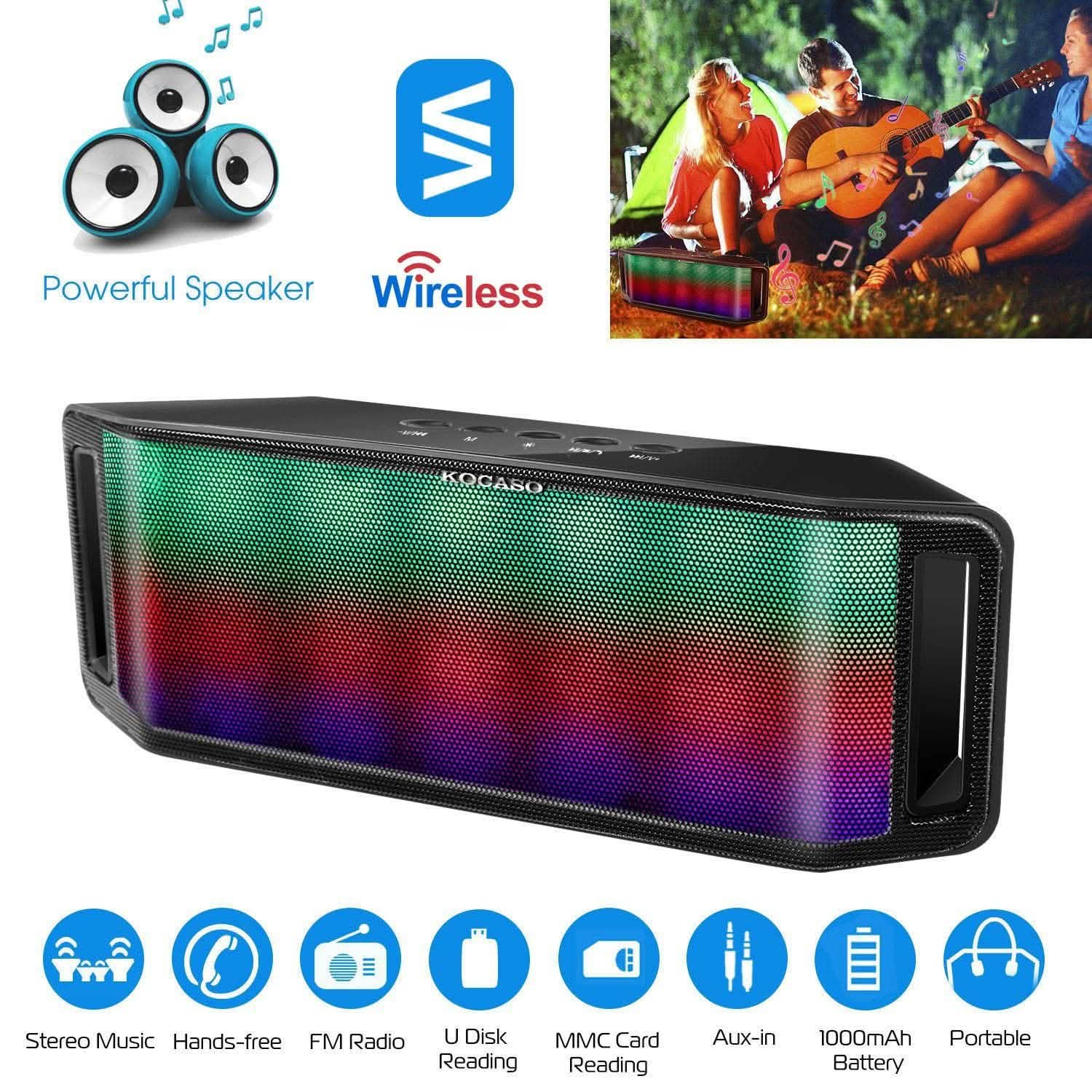 KOCASO LED Wireless Speaker Dynamic Multicolor Hands-Free DailySale