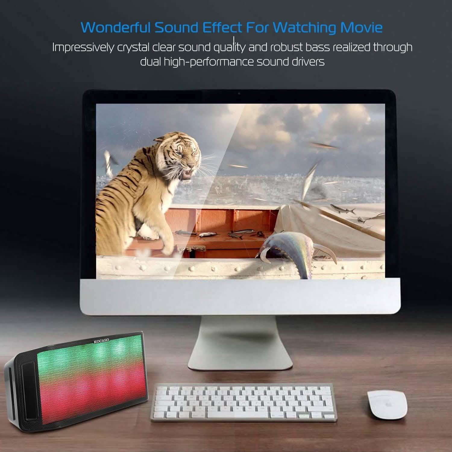 KOCASO LED Wireless Speaker Dynamic Multicolor Hands-Free DailySale