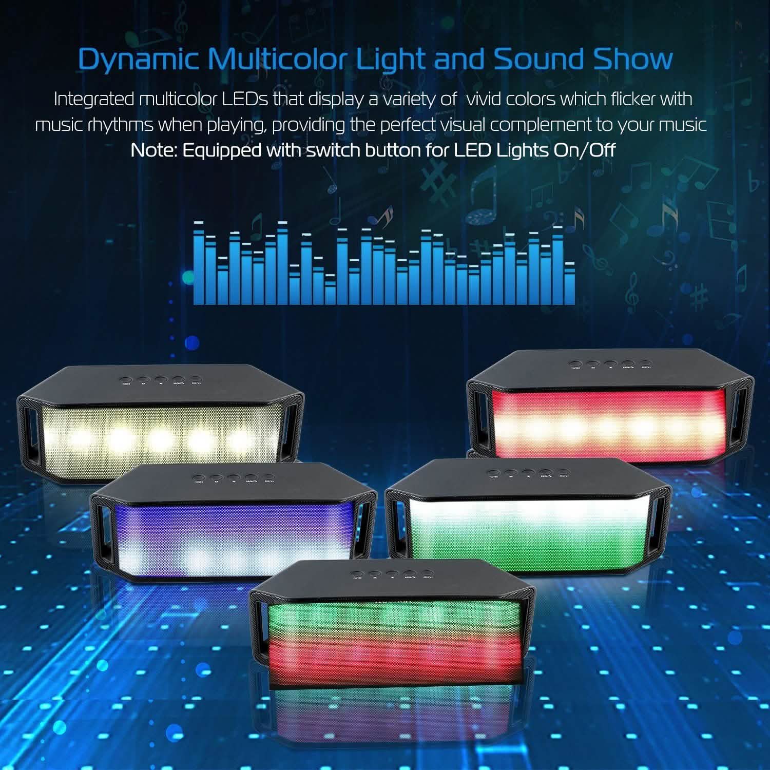 KOCASO LED Wireless Speaker Dynamic Multicolor Hands-Free DailySale