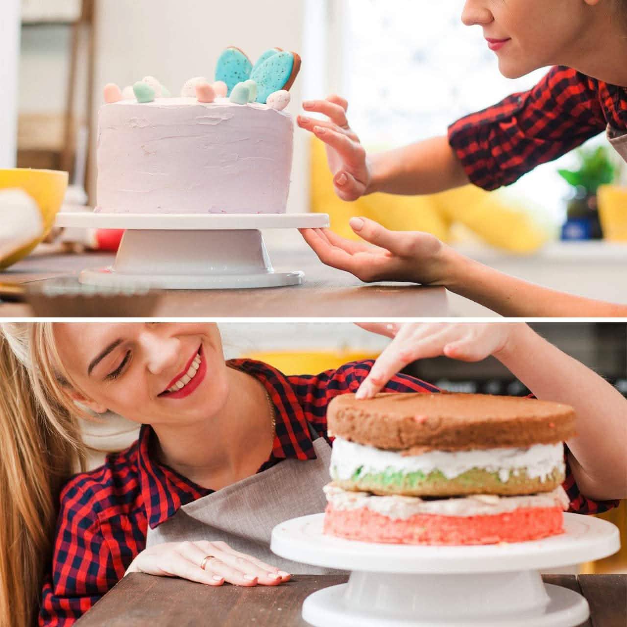 Kootek 11 Inch Rotating Cake Turntable with 2 Icing Spatula and 3 Icing Smoother DailySale