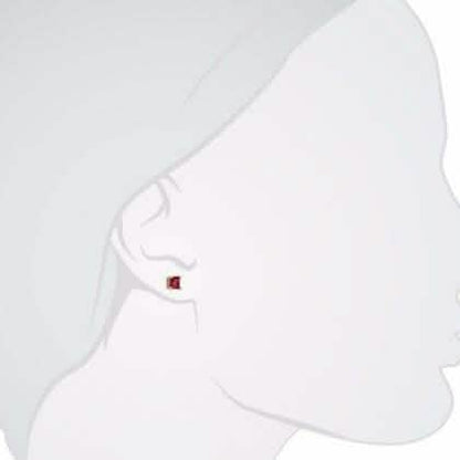 Lab-Created Ruby 10k Gold Plated Red Ruby Stud Earrings DailySale