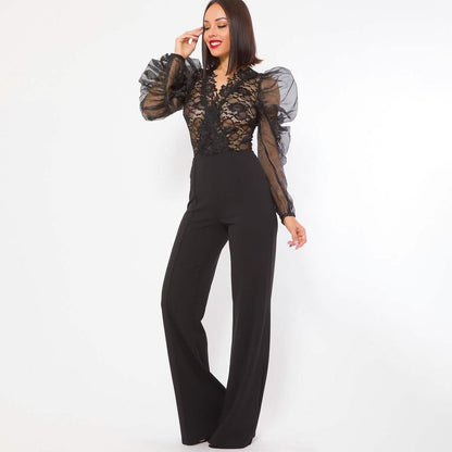 Lace Combined Fashion Jumpsuit DailySale