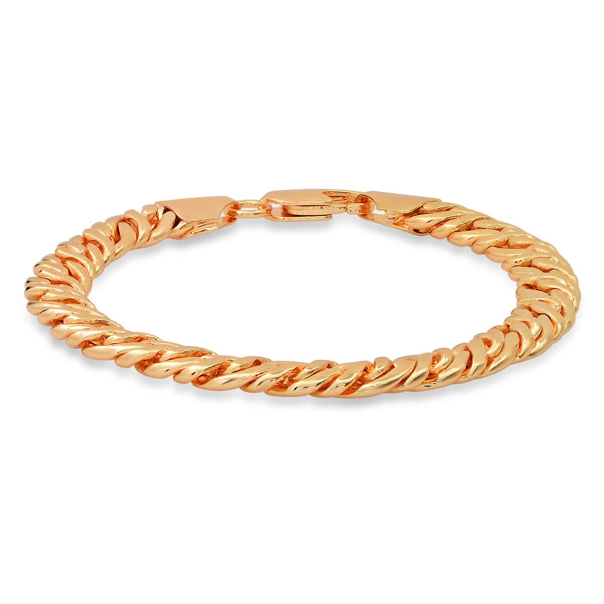 Ladies 18k Gold Plated Brass Curb Bracelet DailySale