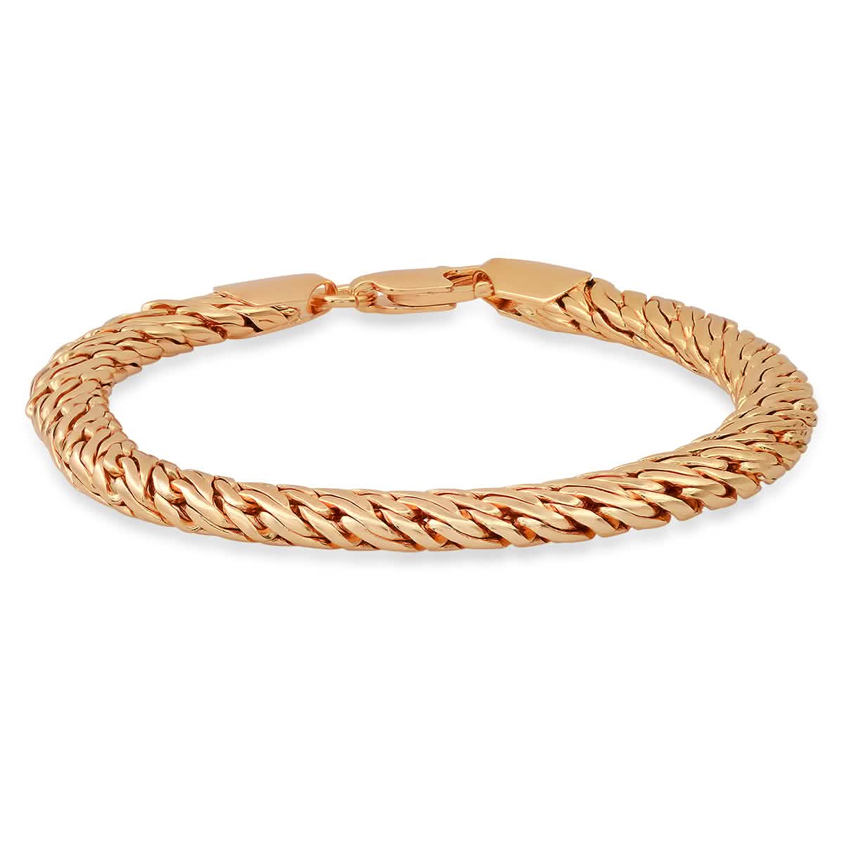 Ladies 18k Gold Plated Brass Wheat Bracelet DailySale