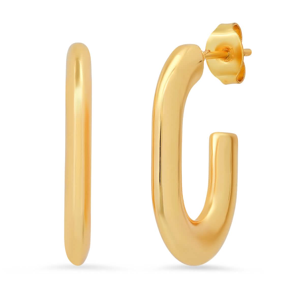 Ladies C Shape Tube Hoop Earrings DailySale
