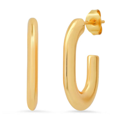 Ladies C Shape Tube Hoop Earrings DailySale
