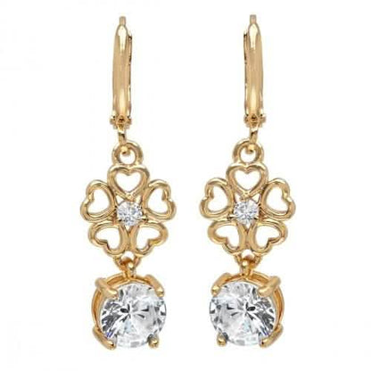 Ladies Simulated Diamond Flower Drop Earrings DailySale