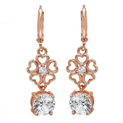 Ladies Simulated Diamond Flower Drop Earrings DailySale