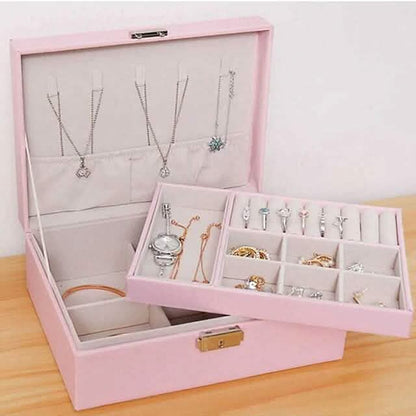 Lady PU Leather Jewelry Box DailySale
