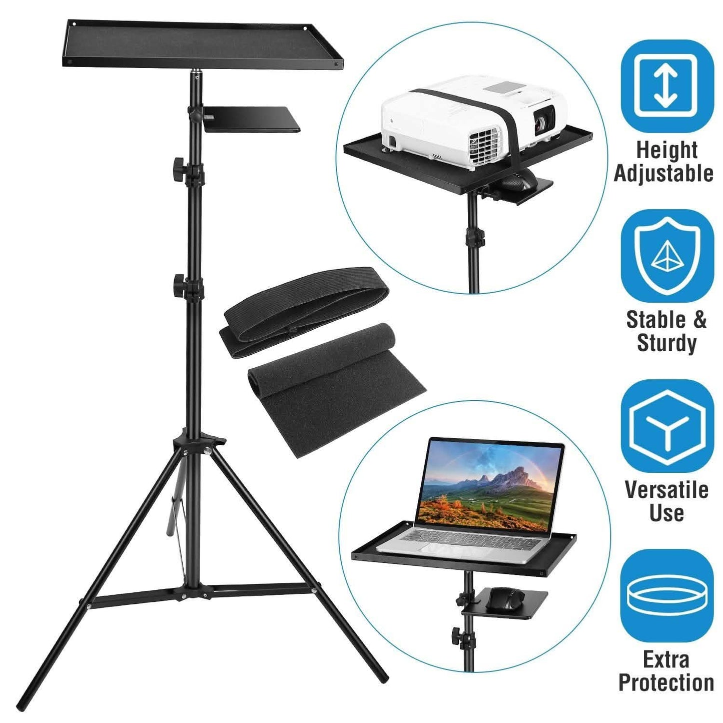 Laptop Projector Tripod Stand Adjustable Height DailySale