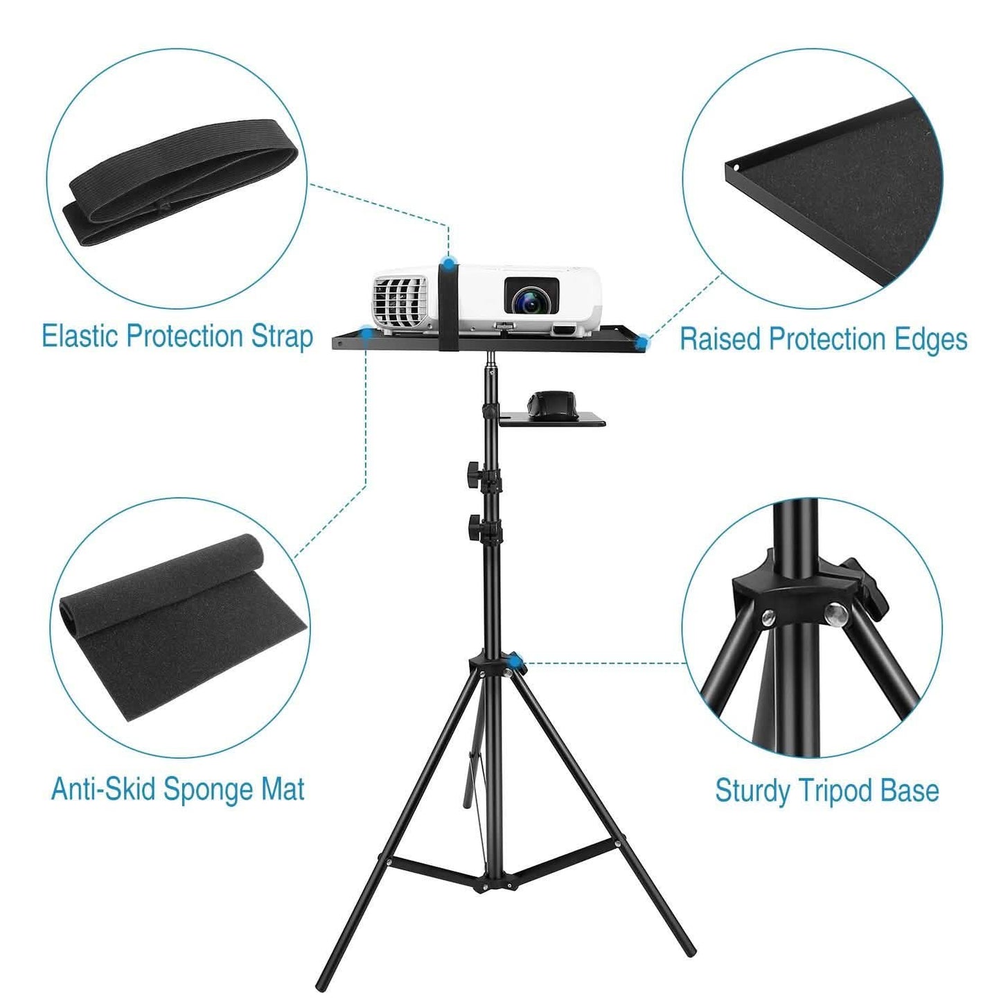 Laptop Projector Tripod Stand Adjustable Height DailySale