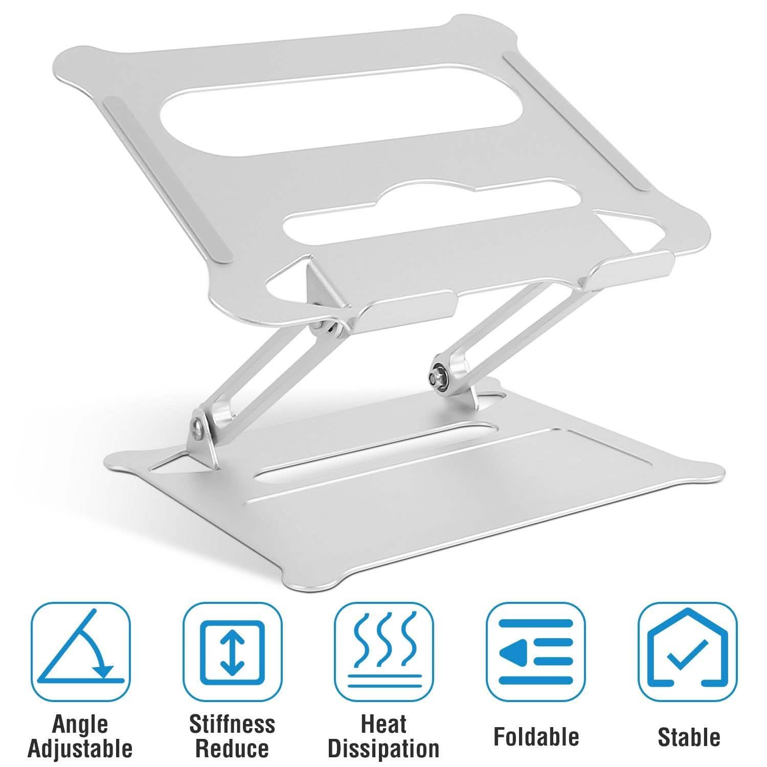 Laptop Stand Aluminum Angle Adjustable Computer Holder Riser Heat Vent DailySale