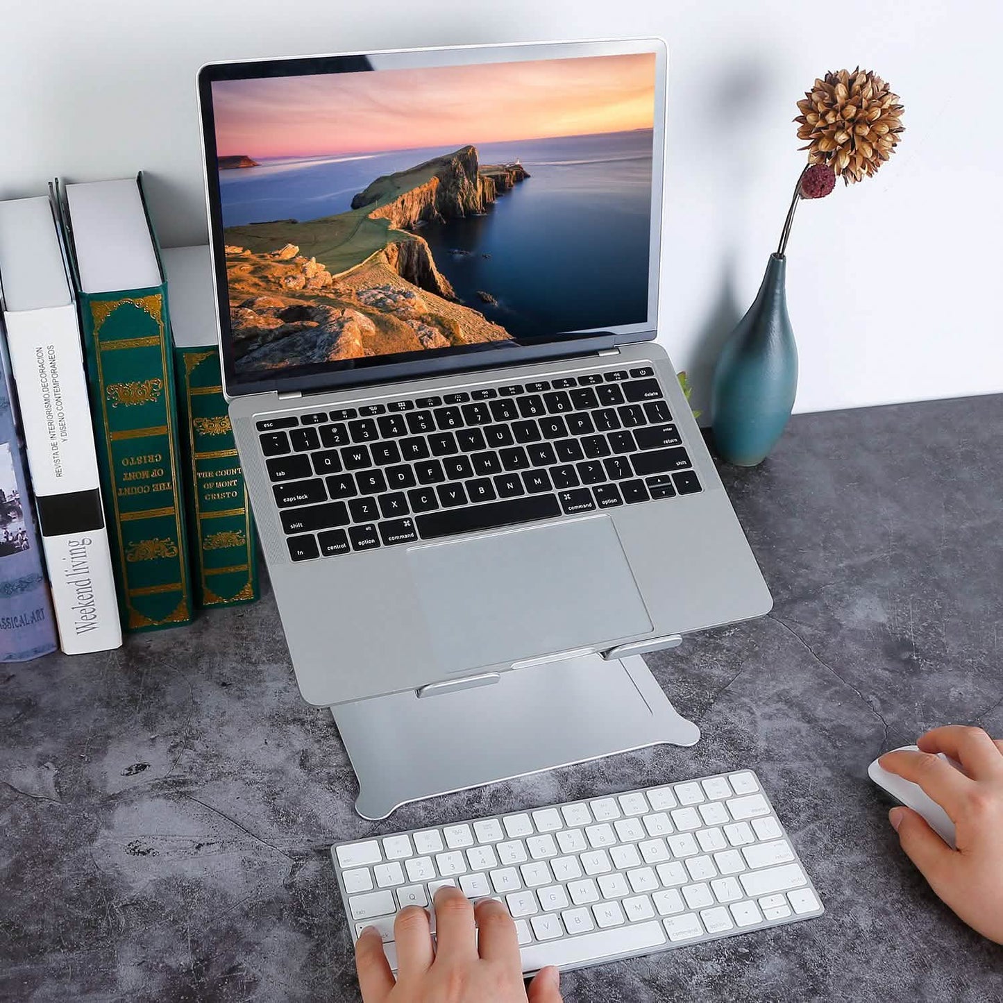 Laptop Stand Aluminum Angle Adjustable Computer Holder Riser Heat Vent DailySale