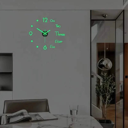 Large 3D Frameless Wall Clock Stickers DailySale
