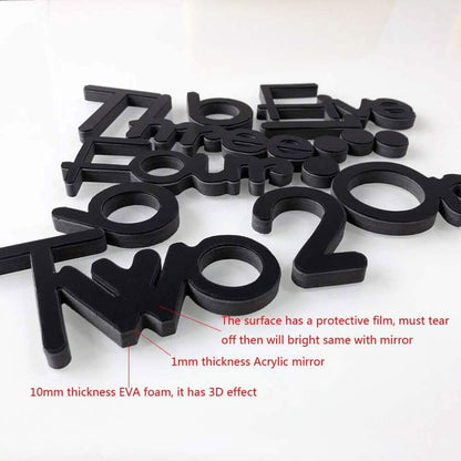 Large 3D Frameless Wall Clock Stickers DailySale