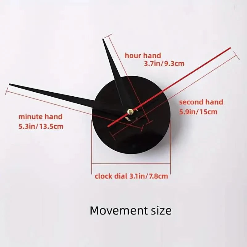 Large 3D Frameless Wall Clock Stickers DailySale