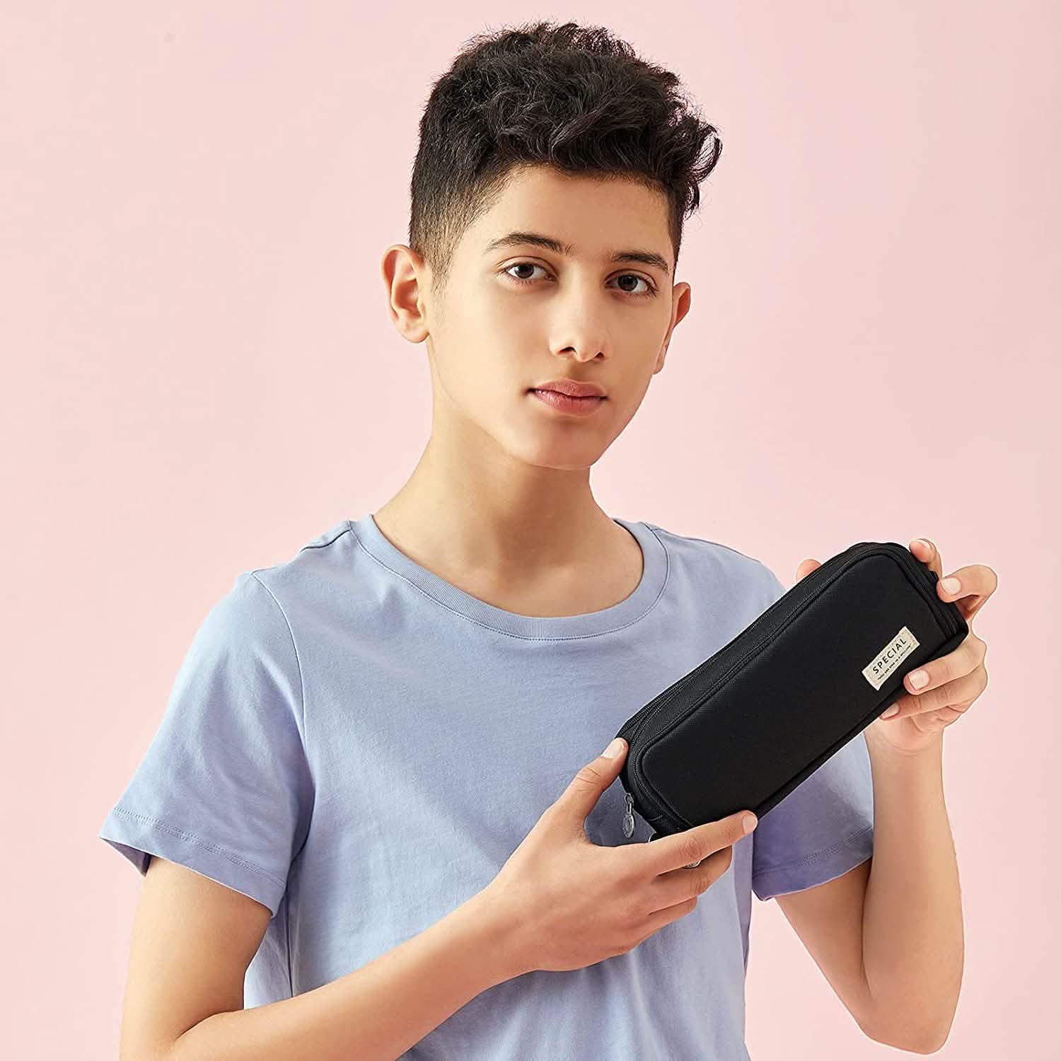 Large Capacity 3 Compartment Pouch Pencil Case DailySale
