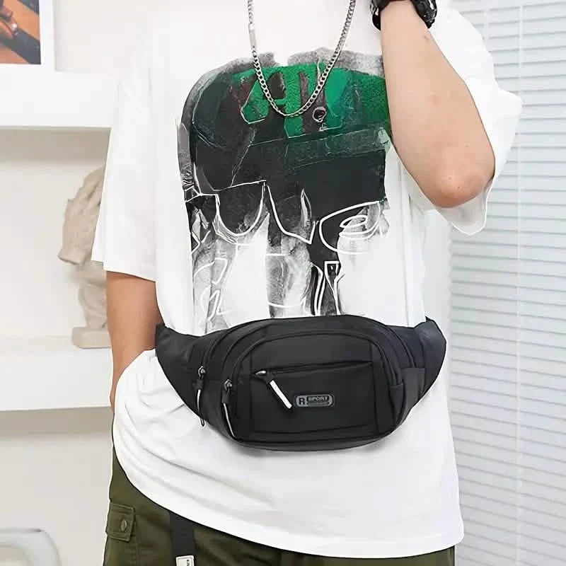 Large Capacity Crossbody Messenger Bag Fanny Pack with Reflective Zipper Strap DailySale