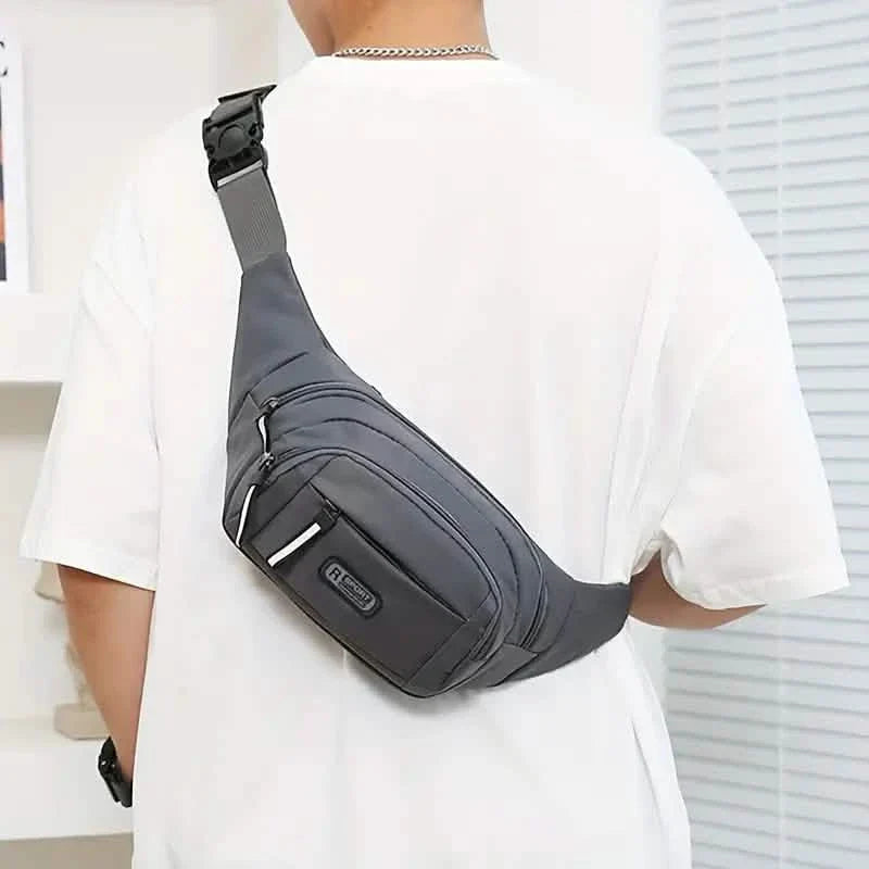 Large Capacity Crossbody Messenger Bag Fanny Pack with Reflective Zipper Strap DailySale