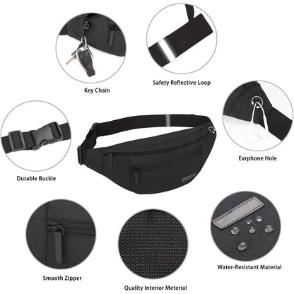 Large Crossbody Fanny Pack with 4-Zipper Pockets DailySale