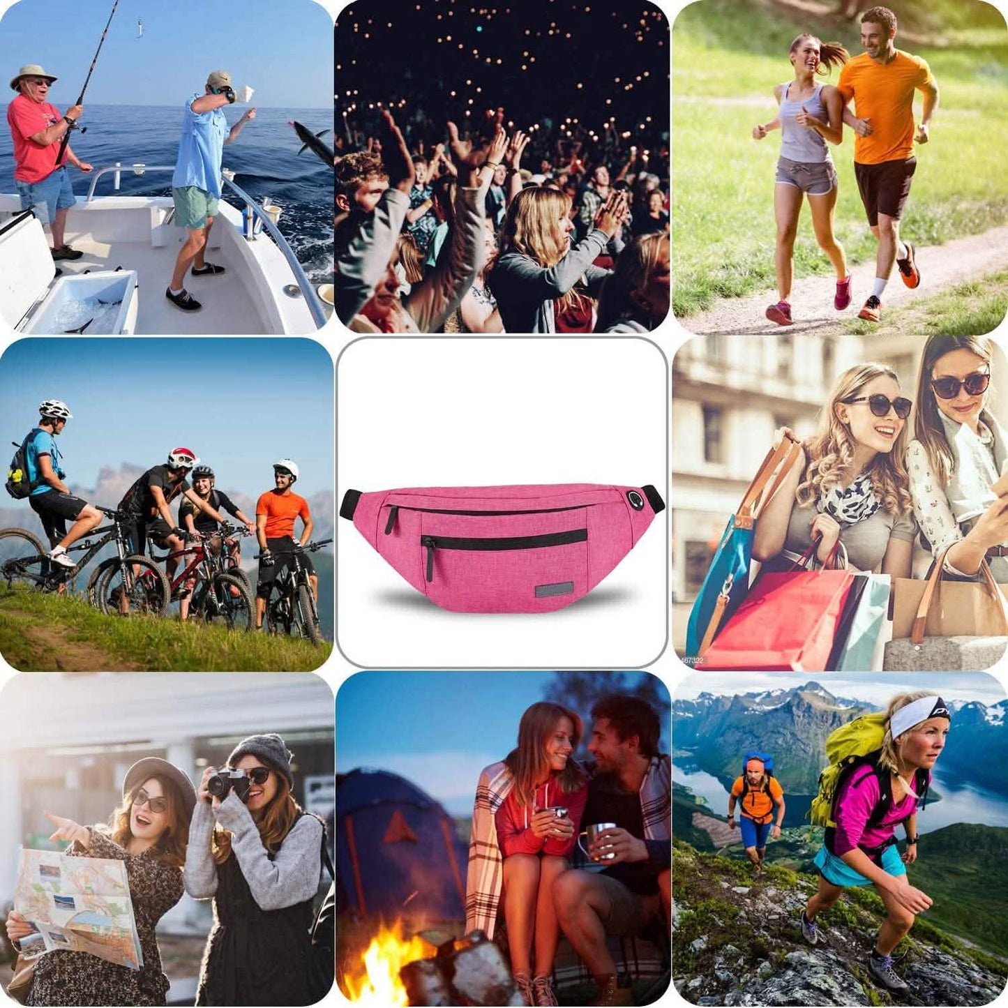 Large Crossbody Fanny Pack with 4-Zipper Pockets DailySale