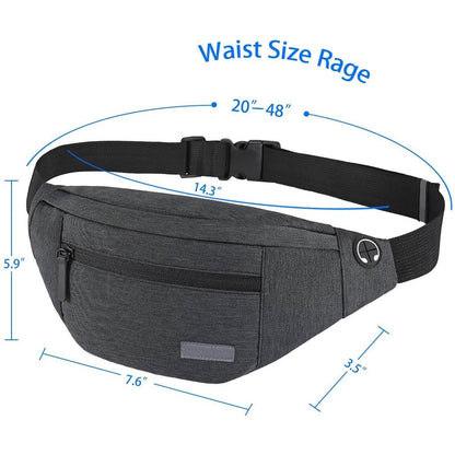 Large Crossbody Fanny Pack with 4-Zipper Pockets DailySale