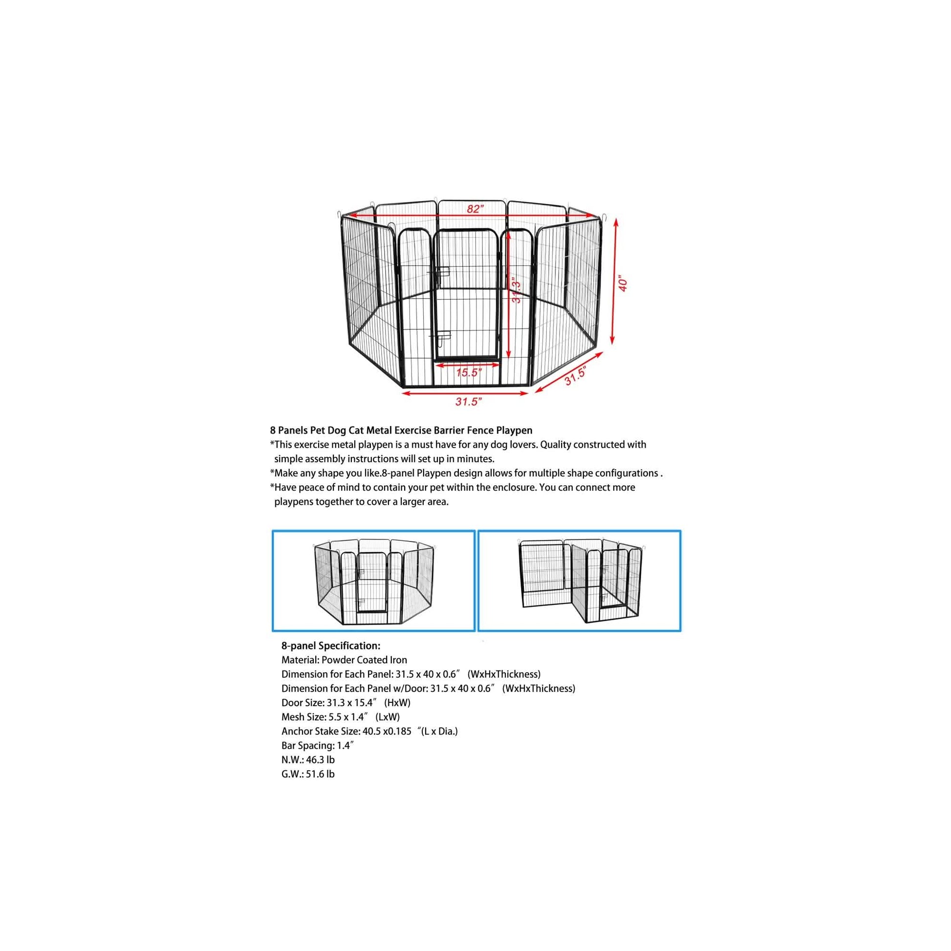 Large Dog Fence Pet Fence DailySale
