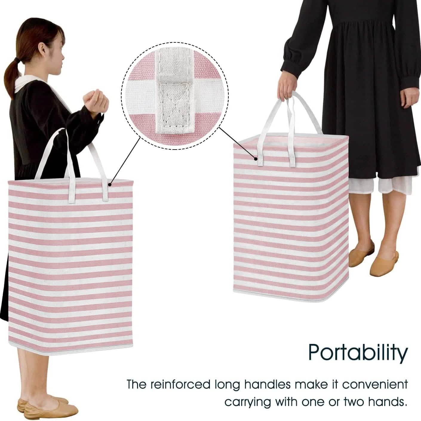 Large Foldable Tall Laundry Basket Storage Basket DailySale