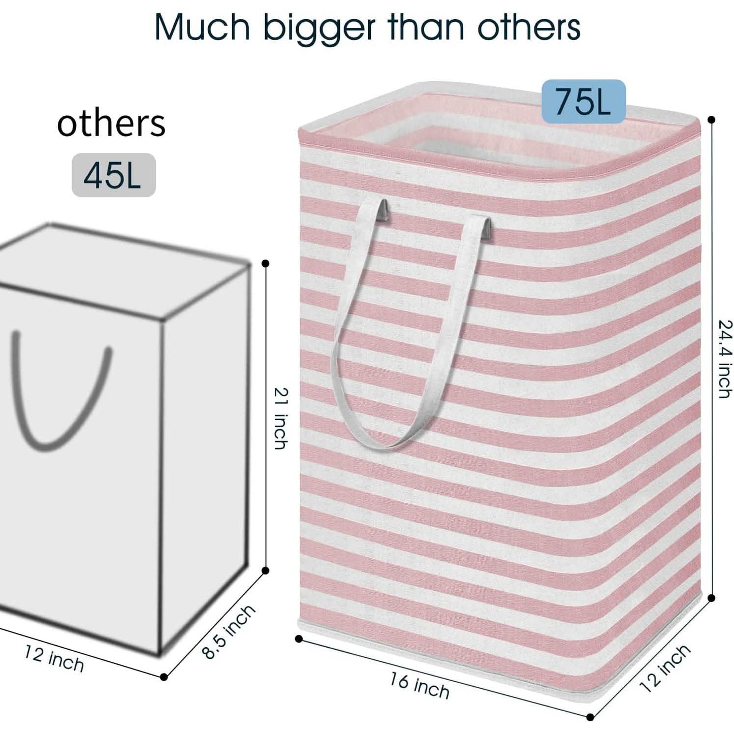 Large Foldable Tall Laundry Basket Storage Basket DailySale