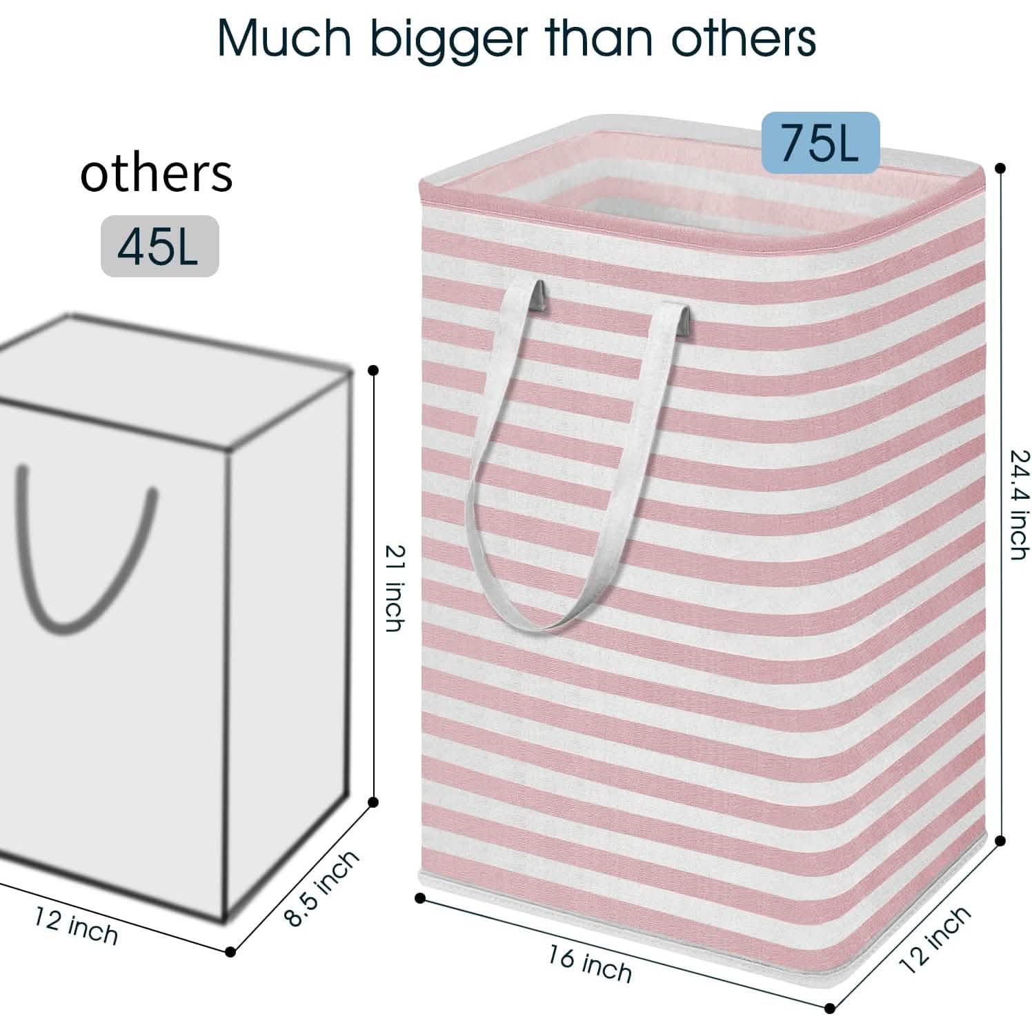 Large Foldable Tall Laundry Basket Storage Basket DailySale