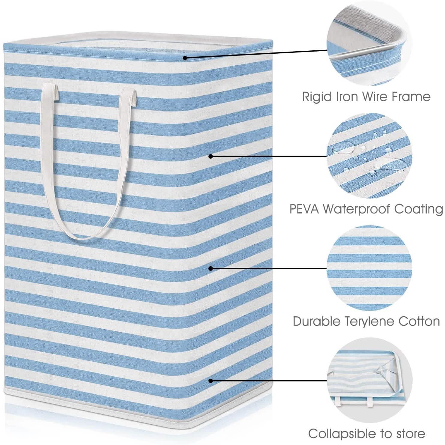 Large Foldable Tall Laundry Basket Storage Basket DailySale