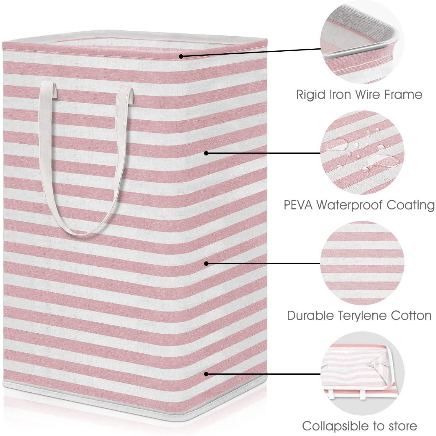 Large Foldable Tall Laundry Basket Storage Basket DailySale