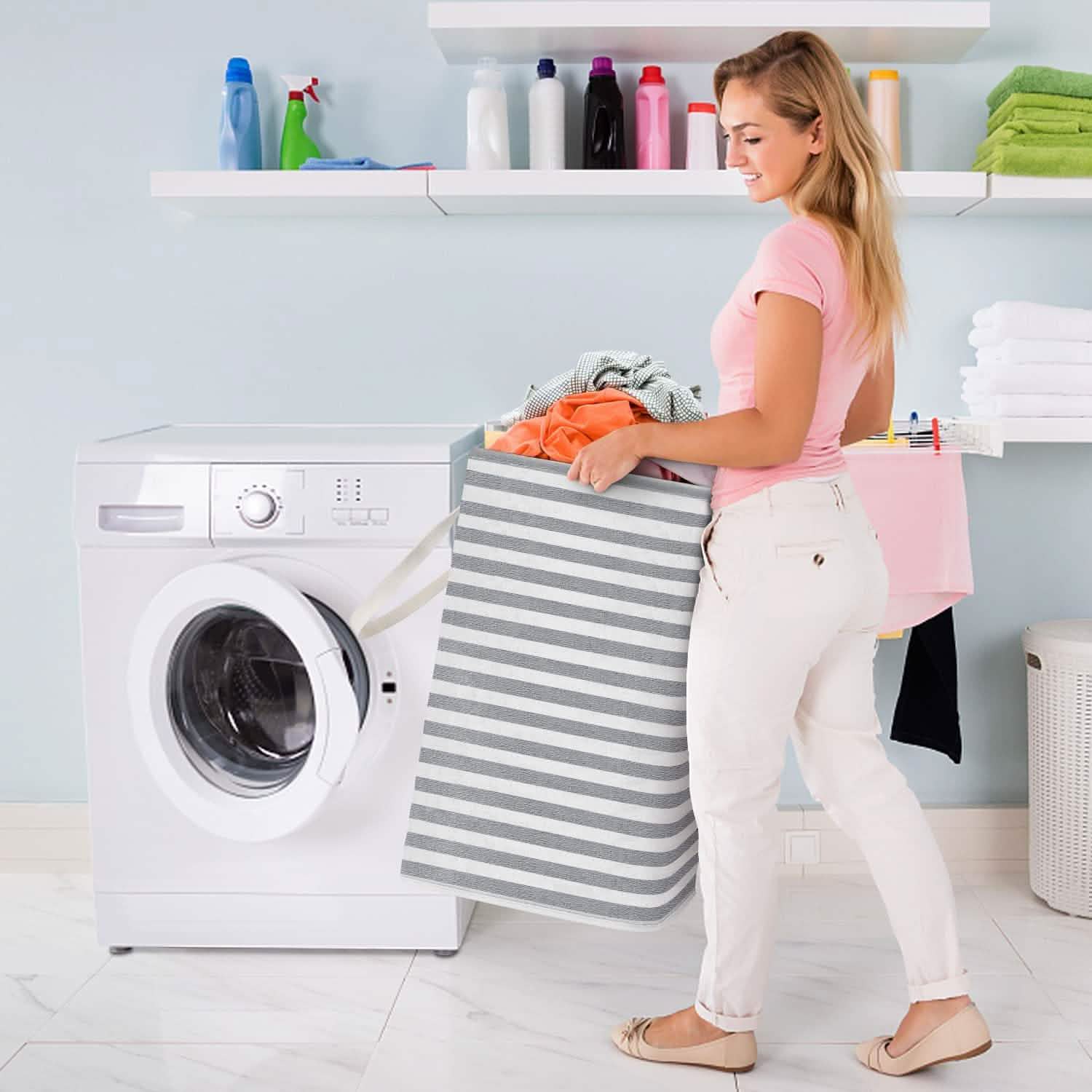 Large Foldable Tall Laundry Basket Storage Basket DailySale