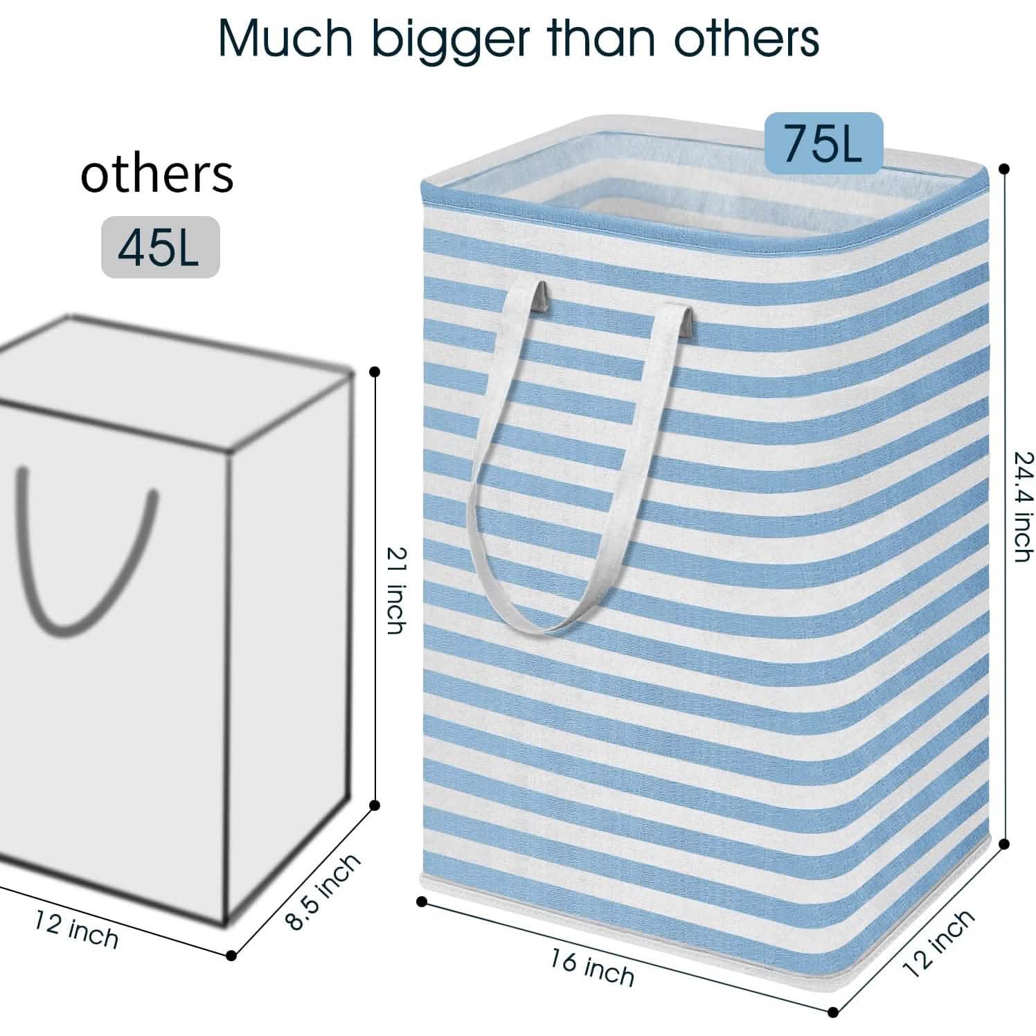 Large Foldable Tall Laundry Basket Storage Basket DailySale