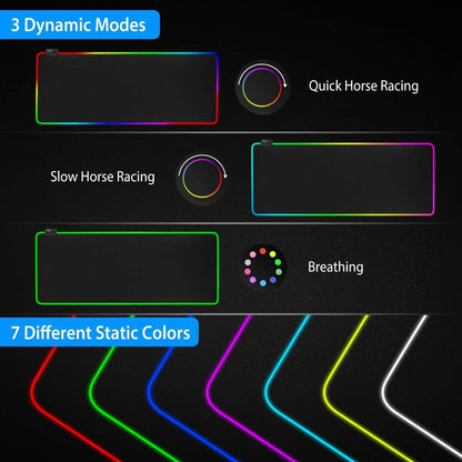 Large LED RGB Computer Keyboard Mouse Mat DailySale