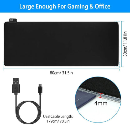 Large LED RGB Computer Keyboard Mouse Mat DailySale