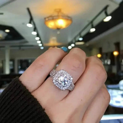 Large Oval Women Synthetic Zirconia Wedding Rings DailySale