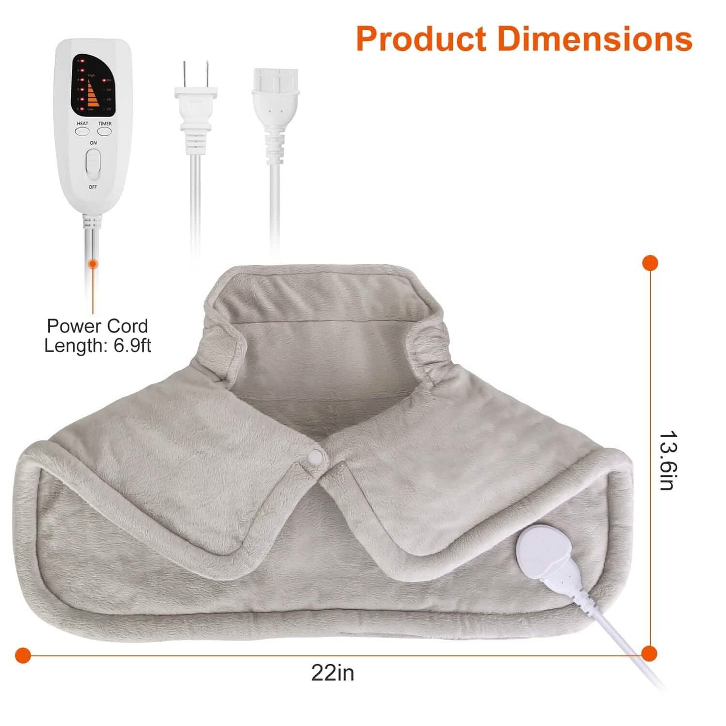 Large Weighted Heating Pad for Neck and Shoulders DailySale