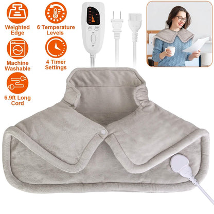 Large Weighted Heating Pad for Neck and Shoulders DailySale