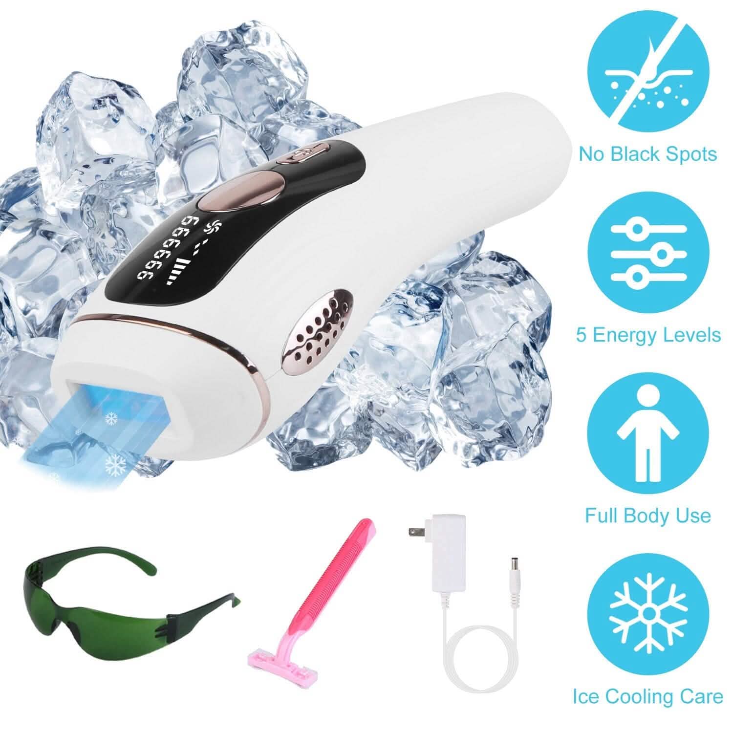 Laser Hair Removal Ice Cooling Permanent IPL DailySale