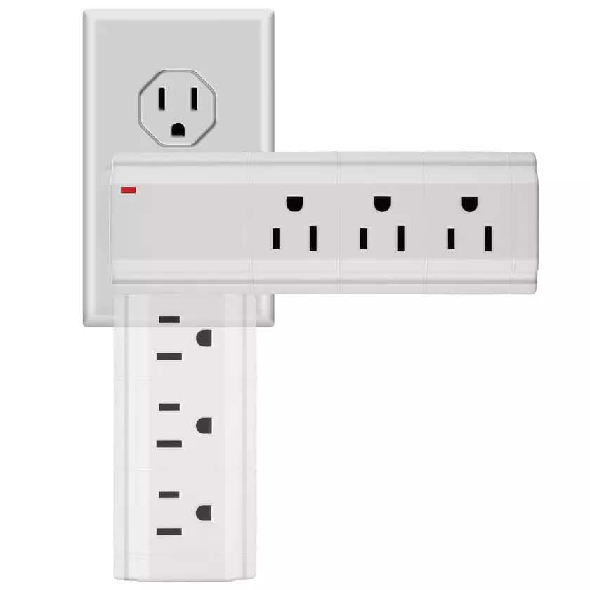LAX Multi-Charging Tower Surge Protector 9 Outlet and 2 USB Ports DailySale