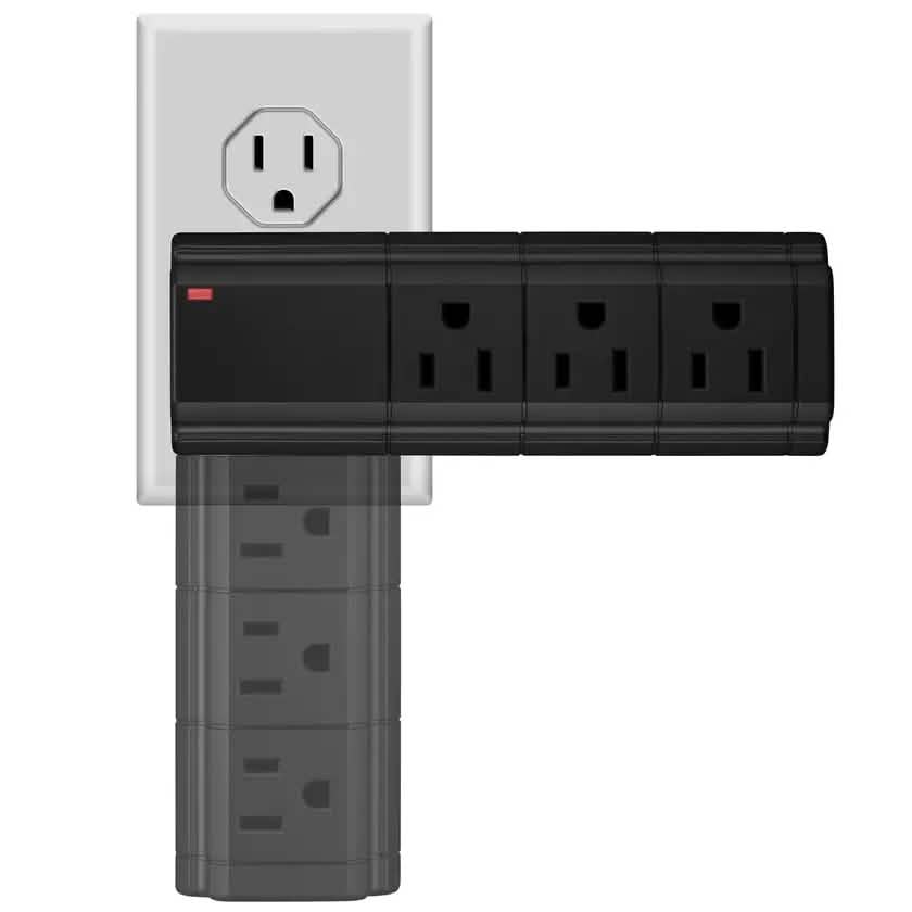LAX Multi-Charging Tower Surge Protector 9 Outlet and 2 USB Ports DailySale