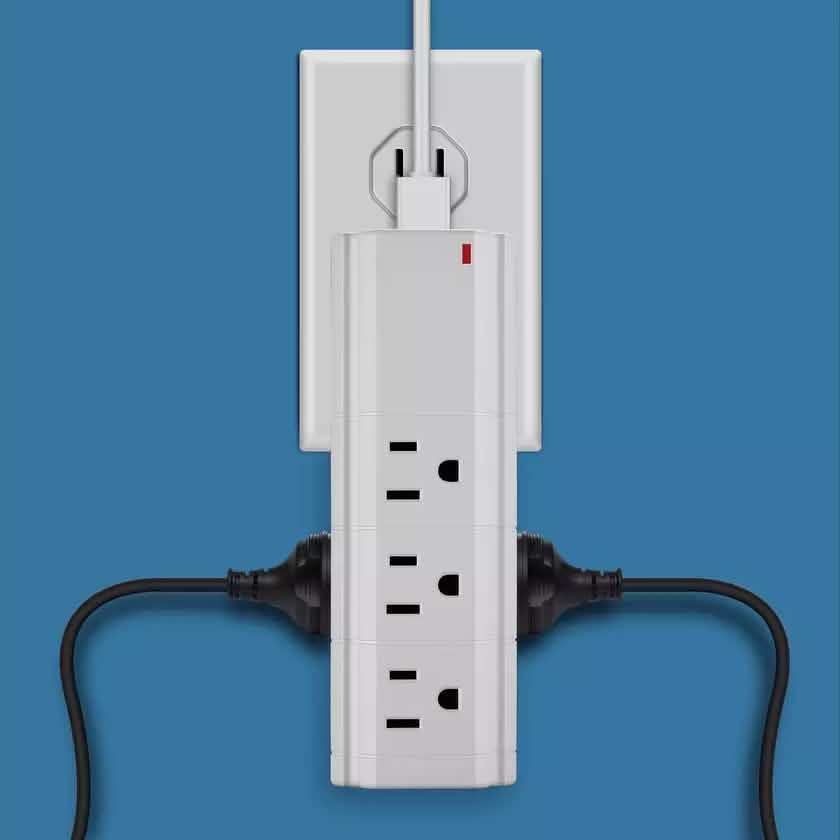 LAX Multi-Charging Tower Surge Protector 9 Outlet and 2 USB Ports DailySale