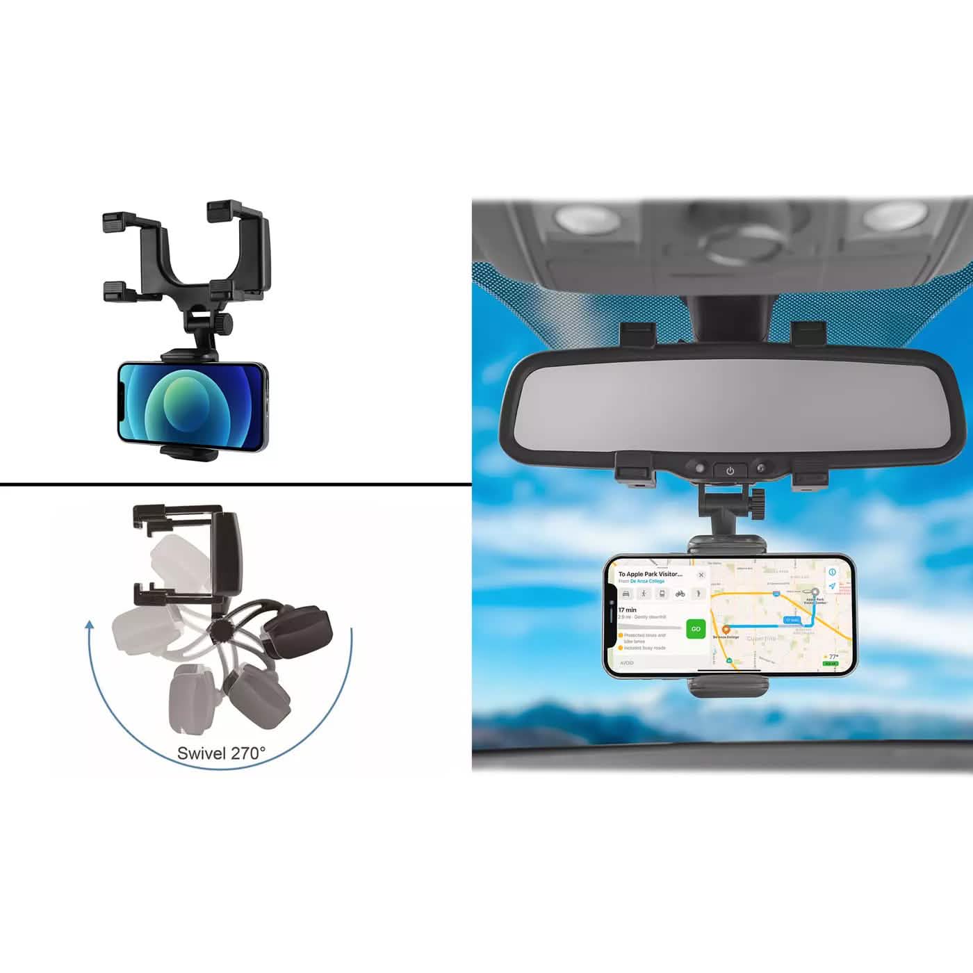 LAX Premium Rear View Mirror Car Mount DailySale