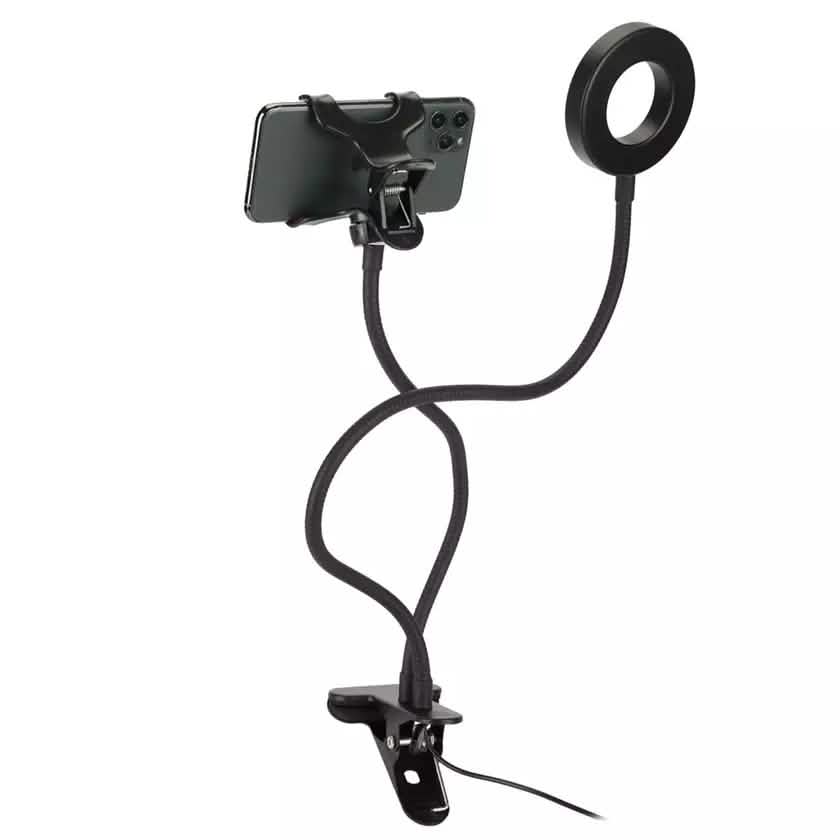 LAX Selfie Ring LED Light Stand with Desk Clip DailySale