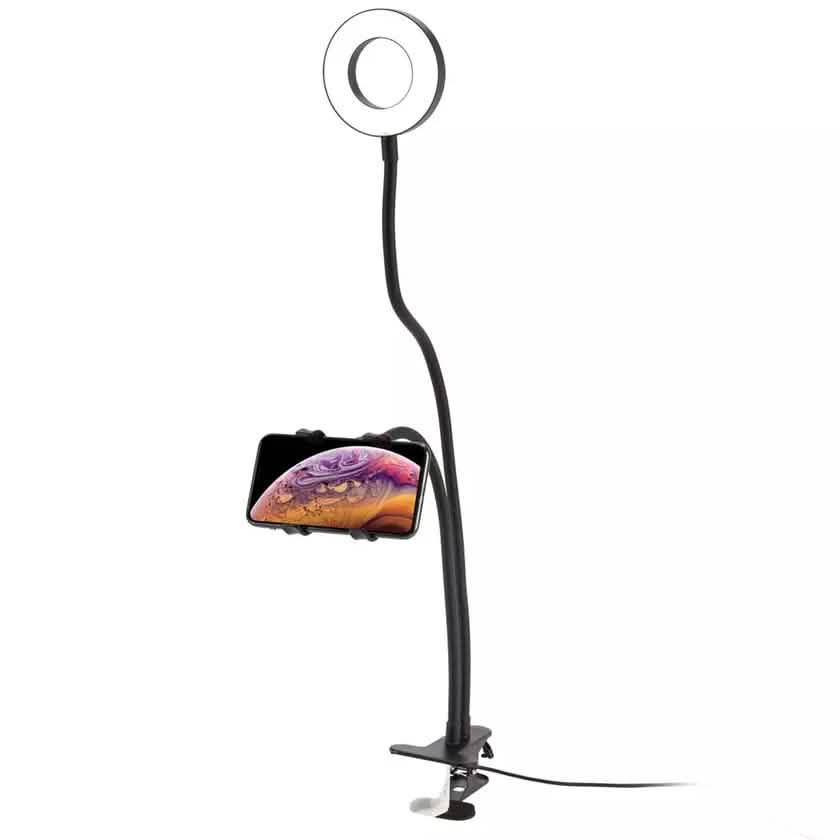 LAX Selfie Ring LED Light Stand with Desk Clip DailySale