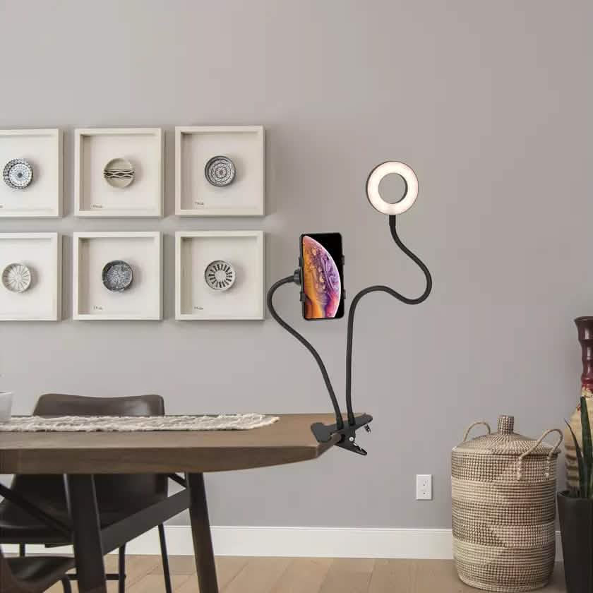 LAX Selfie Ring LED Light Stand with Desk Clip DailySale