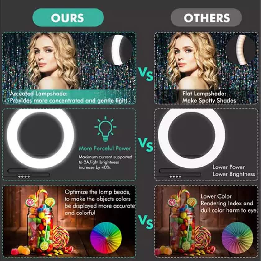 LAX Selfie Ring LED Light Stand with Tripod DailySale